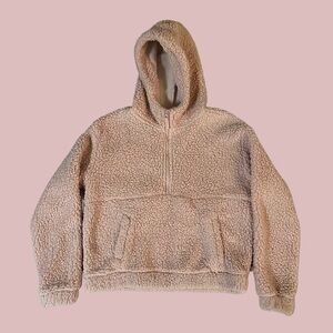 Girls Pink Sherpa Hoodie